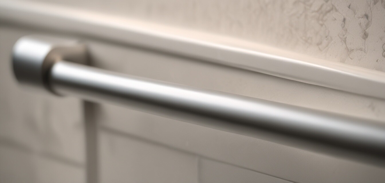 Grab bars in a bathroom