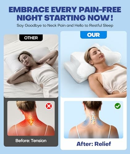 Comparison of sleeping postures with different pillows for neck pain relief.