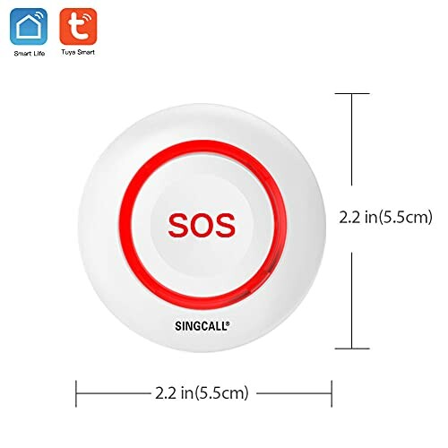 SOS emergency button with dimensions