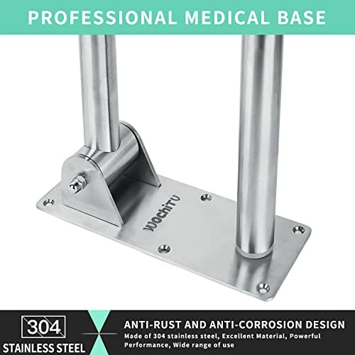 Professional medical base made of 304 stainless steel with anti-rust and anti-corrosion design.